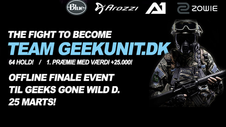 Spil dig til et fuldt hold sponsorat som Team Geekunit.dk