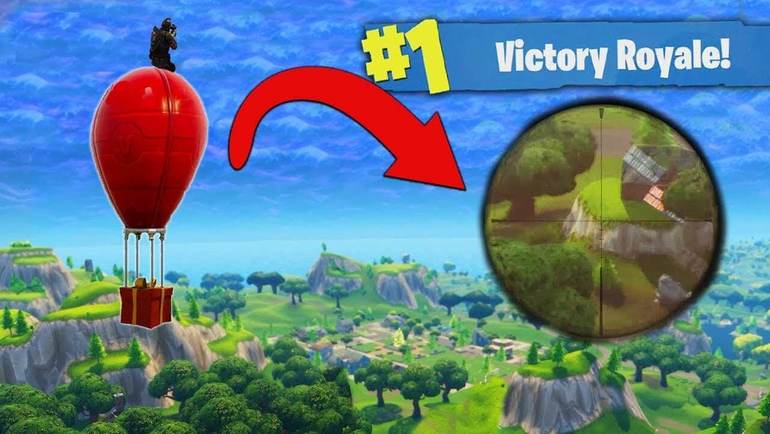 Hvilke våben bringer ballonen i Fortnite med sig?