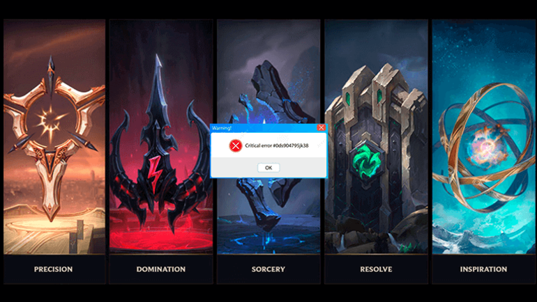 League of Legends' runesystem crashede i nat